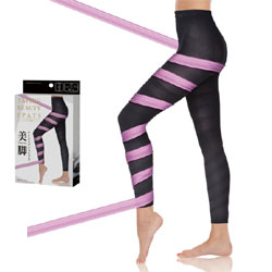 〜暮らしの幸便〜　健康グッズからファッションまで話題の商品満載！-テーピング美脚スパッツ☆かっこいい魅せ美脚シルエットはこの加圧テーピングスパッツで！ width=