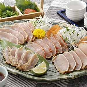 〜暮らしの幸便〜　健康グッズからファッションまで話題の商品満載！-深川養鶏 長州赤どり・長州どり「たたきセット」【送料無料】☆長州赤どりと長州どりを丹念に焼き上げました width=