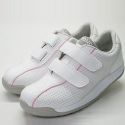 〜暮らしの幸便〜　健康グッズからファッションまで話題の商品満載！-アスティコ 健康シューズ・ロシオ マジックタイプ RBB-03W ホワイト×ピンク（女性用）【送料無料】 width=