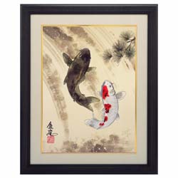 森 魚嵐「滝上り鯉」