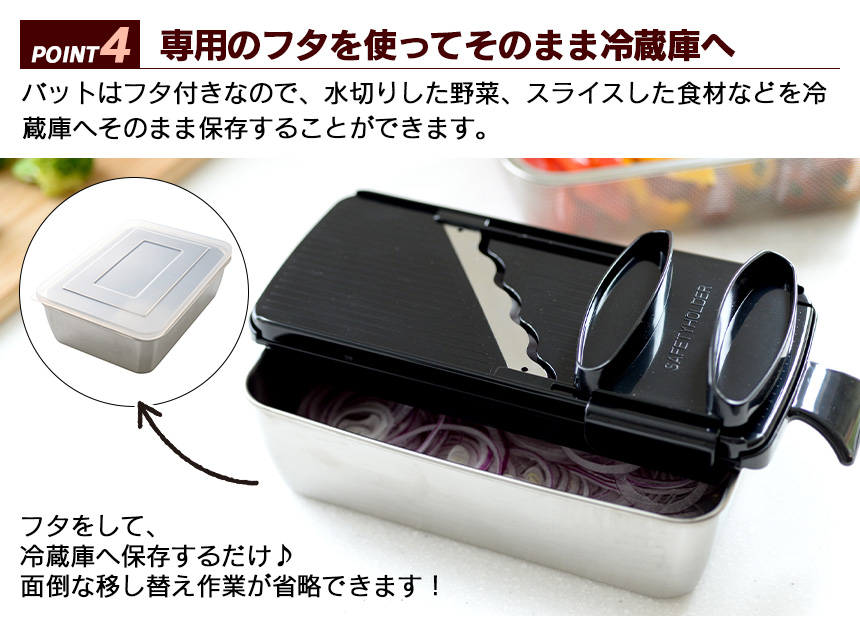深型バット＆ザル専用スライサーセット
