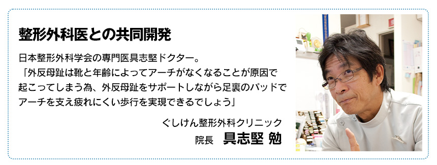 お医者さんの外反母趾サポーター ピタ肌